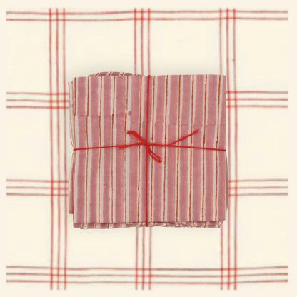 Suzette Lila Powder upcycled cotton napkins, set of 4 – view 3