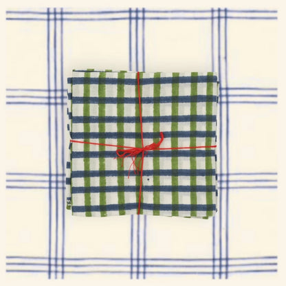 Suzette Mira Jade upcycled cotton napkins, set of 4 – view 3