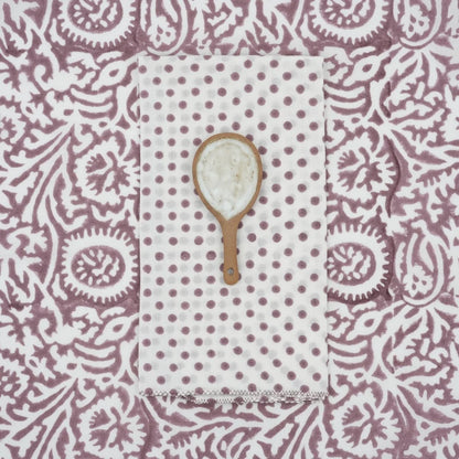 Suzette Polka Zephyr upcycled cotton napkins, set of 4 – view 2