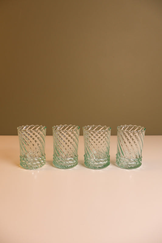 Moroccan Handmade Ripple Glass – Short (Set of 4)