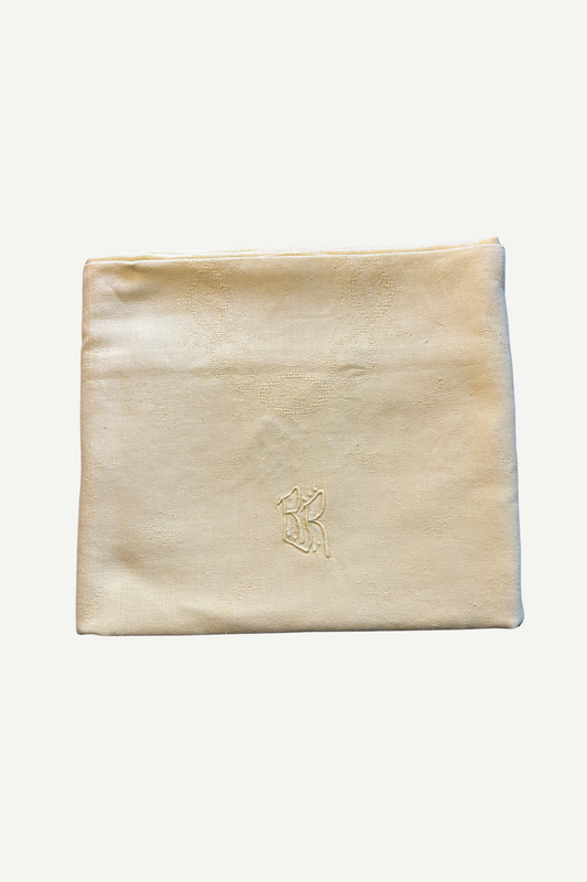Vintage French Tablecloth No.1 - Butter Yellow